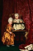 Anton Raphael Mengs Portrait of Archduke Ferdinand (1769-1824) and Archduchess Maria Anna of Austria (1770-1809), children of Leopold II, Holy Roman Emperor oil painting